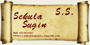 Sekula Šugin vizit kartica
